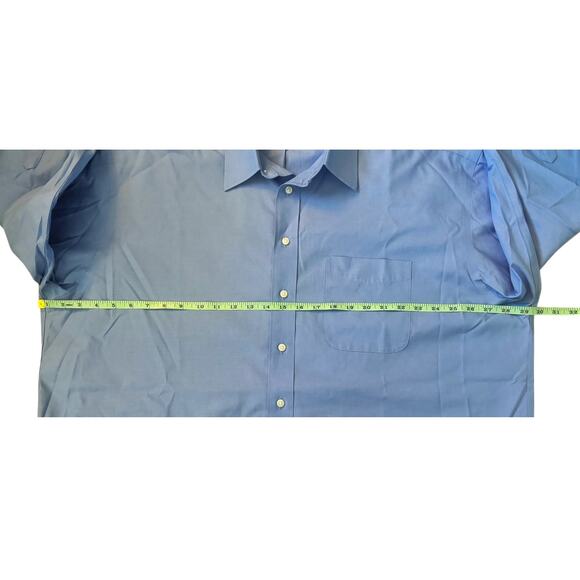 Roundtree & Yorke Gold Label Blue Button Down Mens Size 18.5/33 Big - Picture 4 of 6